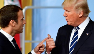 الرئيس الأمريكي دونالد ترامب ونظيره الفرنسي إيمانويل ماكرون