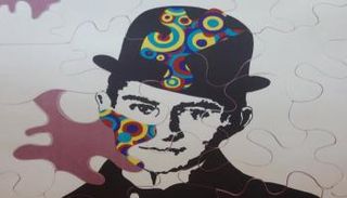 كافكا على جدارية 