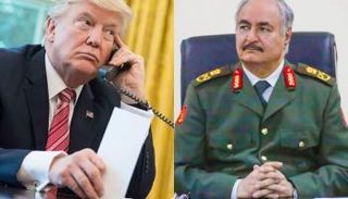 المشير خليفة حفتر والرئيس الأمريكي دونالد ترامب