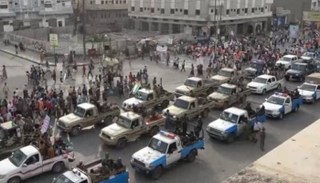 جانب من سيارات الأمم المتحدة في قبضة الحوثي