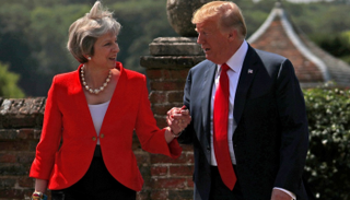 ترامب خلال زيارته السابقة إلى بريطانيا- أرشيفية