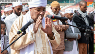 جانب من أداء صلاة العيد في استاد أديس أبابا