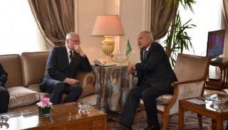 أبو الغيط والمبعوث الأمريكي إلى سوريا جيمس جيفري