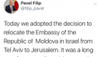 غضب فلسطيني على مولدوفا بعد تغريدة نقل السفارة