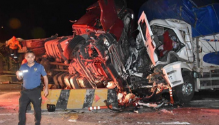 من موقع حادث التصادم