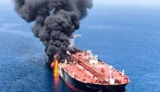 إحدى ناقلتي النفط اللتين تعرضتا للهجوم