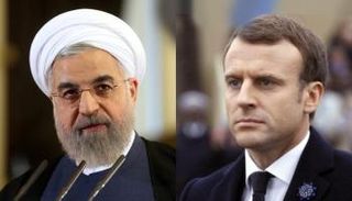 الرئيسان الفرنسي ماكرون والإيراني روحاني