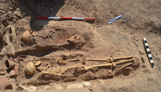 الهيكل العظمي الذي اكتشف به المرض