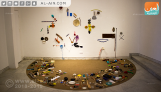 أحد الأعمال الفنية في بينالي القاهرة