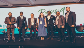 جانب من حفل التسليم في البرازيل خلال مؤتمر البقوليات 