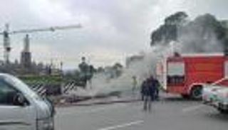 اندلاع حريق تحت نصب القديس بطرس في أديس أبابا