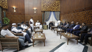 جانب من لقاء شيخ الأزهر مع وفد القبائل الليبية