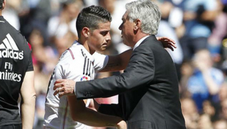 أنشيلوتي وجيمس رودريجيز