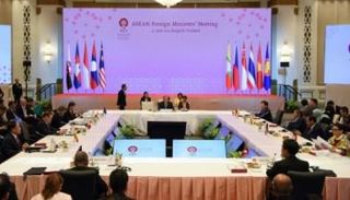 مشهد عام من اجتماع وزراء خارجية دول أسيان في بانكوك