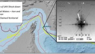 مسار الطائرة الأمريكية التي أسقطتها إيران