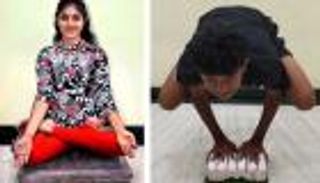 يوجا على البيض والمسامير.. مراهقة هندية تبهر العالم