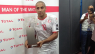 الخزري أفضل لاعب في مباراة تونس وأنجولا