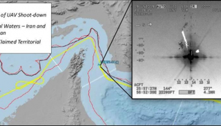 مسار الطائرة الأمريكية التي أسقطتها إيران - أرشيفية
