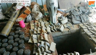 نفق أرضي وألغام حوثية عثر عليها الجيش اليمني بصعدة