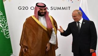 الأمير محمد بن سلمان خلال اللقاء مع الرئيس الروسي