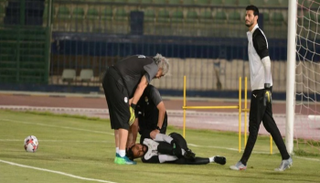 لحظة إصابة محمود جنش