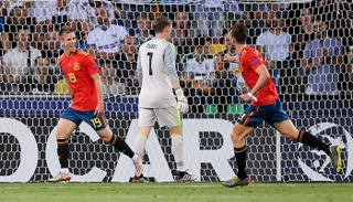 فرحة لاعبي منتخب إسبانيا