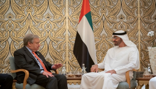 محمد بن زايد يستقبل أمين عام الأمم المتحدة