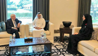 جانب من لقاء جريفيث وقرقاش والهاشمي 