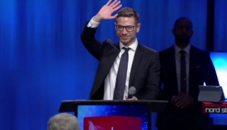 يائير نتنياهو أثناء المحاضرة