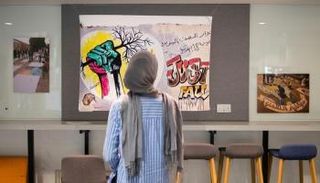 جانب من معرض فنون الشارع السوداني في لندن