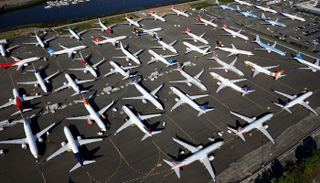 طائرات 737 MAX متوقفة بمقر بوينج في سياتل- رويترز