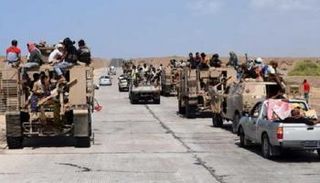 جانب من القوات اليمنية المشتركة