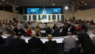 جانب من مؤتمر المعارضة الإيرانية في ألبانيا