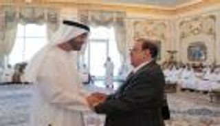 محمد بن زايد يستقبل رئيس مجلس النواب اليمني