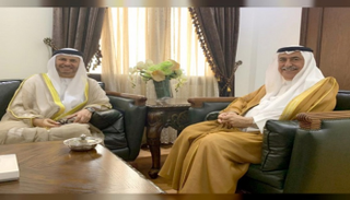 قرقاش خلال لقاء وزير الخارجية السعودي