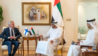 الشيخ محمد بن زايد آل نهيان يستقبل وزير خارجية فنلندا