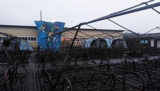 جانب من آثار الحريق