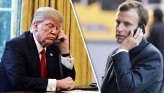 الرئيس الأمريكي ونظيره الفرنسي إيمانويل ماكرون