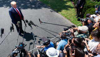 ترامب لدى عودته إلى البيت الأبيض من فرجينيا