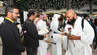 جانب من استقبال الحجاج