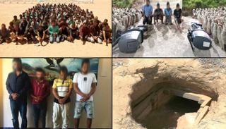 تدمير فتحتي نفق وتوقيف مهاجرين غير شرعيين