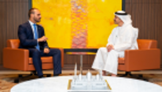 عبدالله بن زايد يستقبل النائب الاتحادي بمجلس النواب البرازيلي