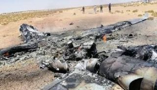 طائرة مسيرة تركية الصنع أسقطها الجيش الليبي