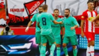 هازارد يفتتح أهدافه مع ريال مدريد ويقوده لفوز ودي على سالزبورج