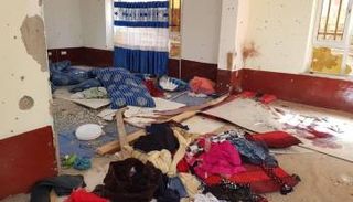 آثار الدمار الذي خلفه الانفجار