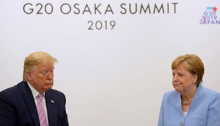 لقاء سابق بين أنجيلا ميركل ودونالد ترامب