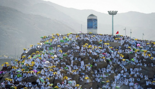 وقوف ضيوف الرحمن على صعيد عرفات