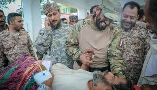 نائب رئيس المجلس الانتقالي الجنوبي أثناء الزيارة