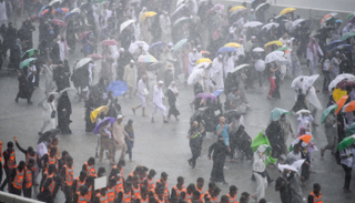 المسجد الحرام شهد هطول أمطار غزيرة