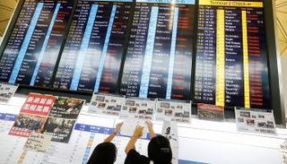 إلغاء العديد من الرحلات في مطار هونج كونج الدولي